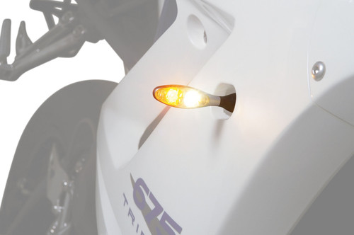 Kuryakyn Kellermann Micro 1000 Chrome Turn Signal w/Amber LEDs (2536)