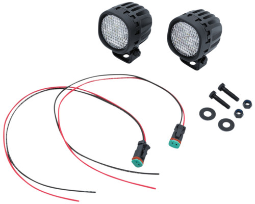 Kuryakyn Lodestar 750L Flood Beam Driving Lights w/White LEDs (3009)