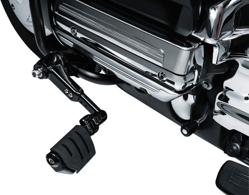 Kuryakyn Ergo III Gloss Black Cruise Mounts w/Trident Dually ISO-Pegs (3990)
