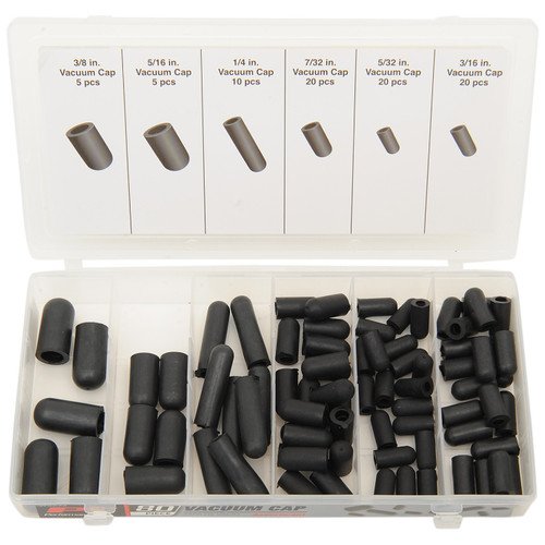 Performance Tool 80 Piece SAE Rubber Vacuum Cap Assortment Kit (W5232)