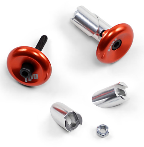 ODI Aluminum Bar End Plugs | Orange (F71APO)