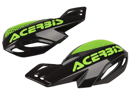 Acerbis Uniko MX Offroad Vented Black/Green Handguards (2072671043)