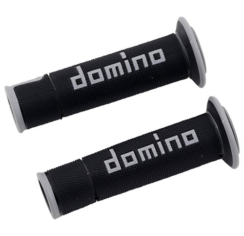 Domino A450 Handlebar Grips | Black/Gray | Twist Throttle (A45041C5240B7-0)