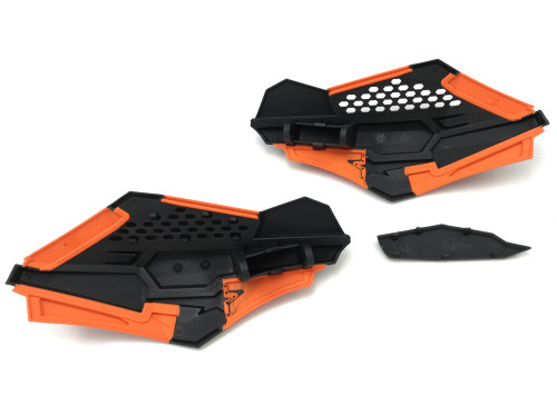 Powermadd Sentinel Orange/Black Handguards w/Removable Vent Covers (34405)
