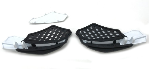 Powermadd Star Series Black/White MX Handguards w/Removable Vent Covers (34228)