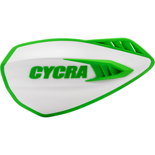 Cycra Cyclone White/Green MX Handguards (1CYC-0056-241)