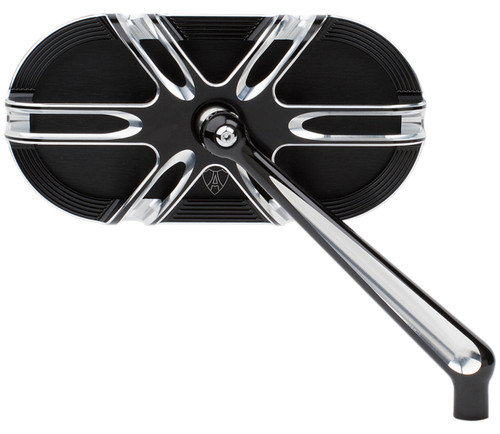 Arlen Ness Deep Cut Forged Black Right Mirror (13-166)