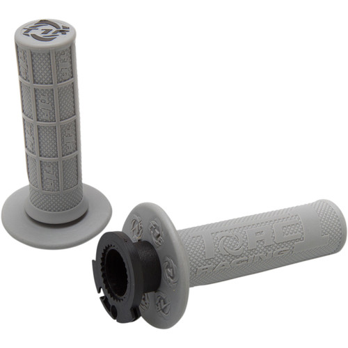 Torc1 Defy Gray Lock-On Handlebar Grips w/4 Stroke Throttle Cam Kit (3750-0702)