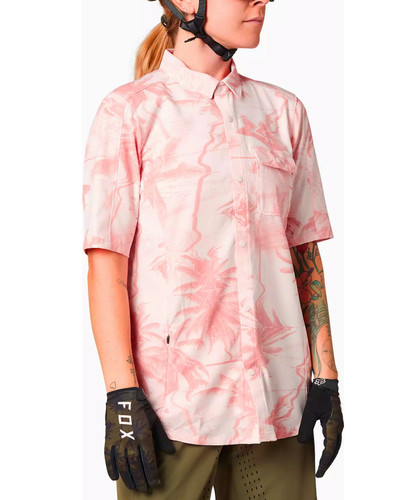 Fox Racing Flexair Womens Button Up Short Sleeve Woven MTB Jersey