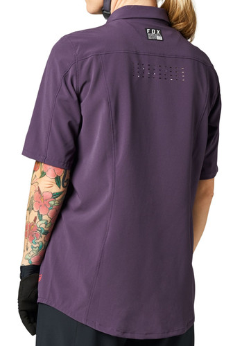 Fox Racing Flexair Womens Button Up Short Sleeve Woven MTB Jersey