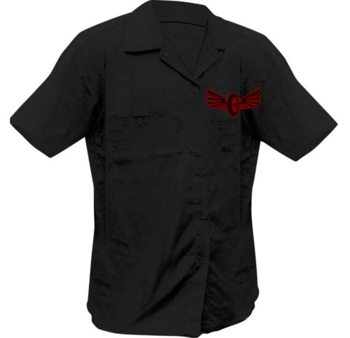 Lethal Threat Crooked Piston Mens Button Up Short Sleeve Shirt
