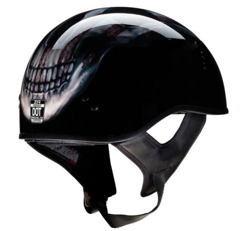 Z1R Vagrant USA Skull Motorcycle Half Helmet
