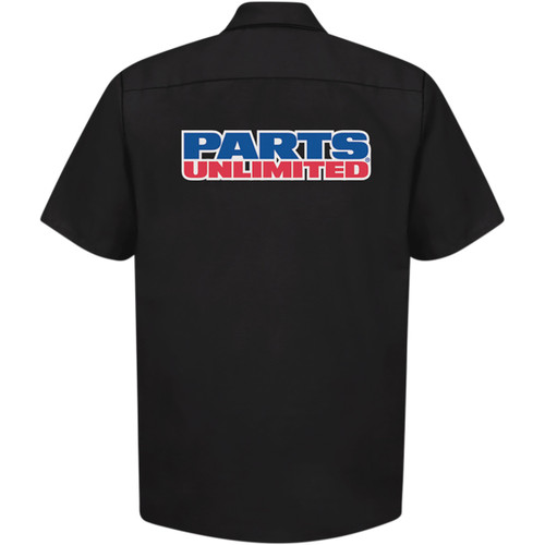 Throttle Threads Parts Unlimited Mens Button Up Short Sleeve Shirt