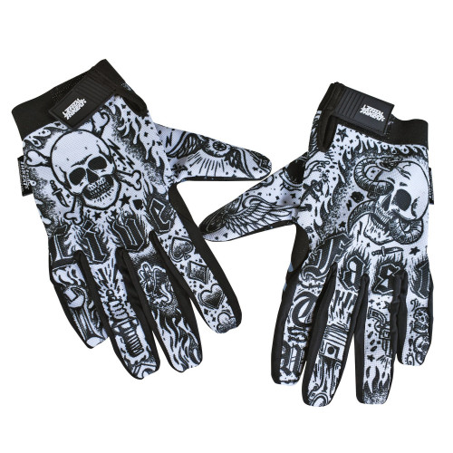 Lethal Threat Tattoo Mens Textile Motorcycle Gloves