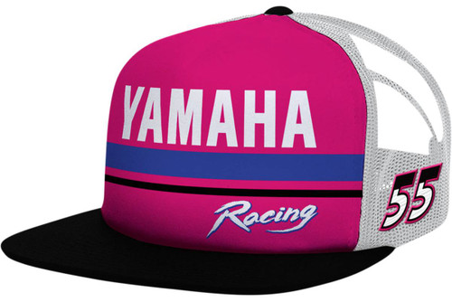 Licensed Yamaha Motosport Stripe Flat Bill Snapback Hat