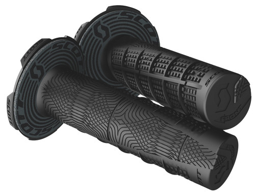 Scott Deuce Half Waffle MX Black Grips w/Donuts (219627-0001)