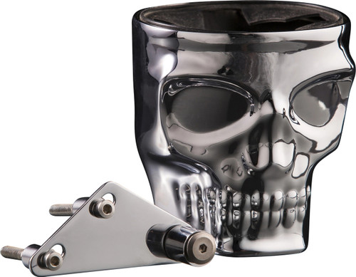 Kruzer Kaddy Skull Chrome Perch Mounted Cup Holder (1025)