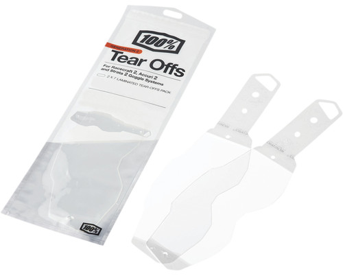 100% Accuri 2/Racecraft 2/Strata 2 Goggle Laminated Tear-Offs 2 Sets of 7