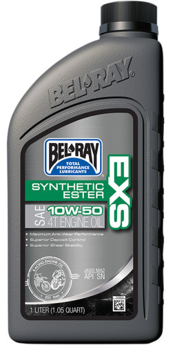 Bel-Ray EXS Synthetic Ester 4T Engine Oil 10W-50 1 Liter (99160-B1LW)