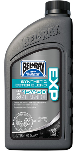 Bel-Ray EXP Synthetic Ester Blend 4T Engine Oil 15W-50 1 Liter (99130-B1LW)