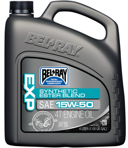 Bel-Ray EXP Synthetic Ester Blend 4T Engine Oil 15W-50 4 Liter (99130-B4LW)