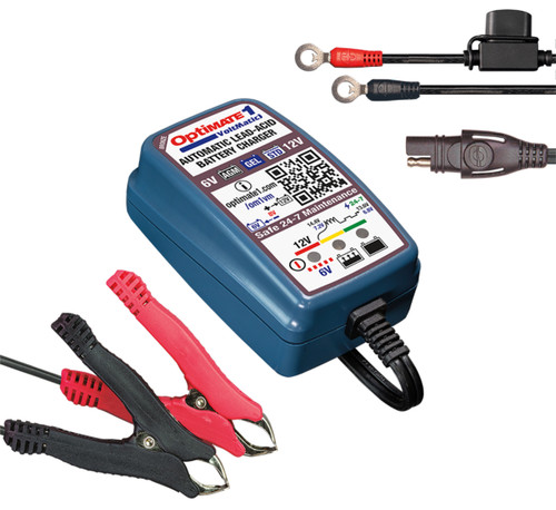 Tecmate OptiMate 1 VoltMatic 6V/12V 0.6A Battery Charger/Maintainer (TM-401A)