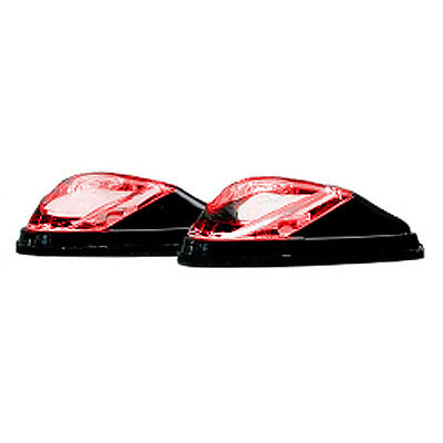 K&S Red LED Flush-Mount Black Mini Marker Lights - Bolt Mount (25-9531B)