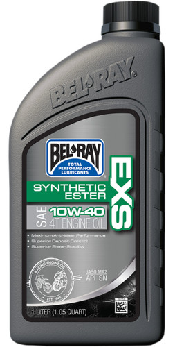 Bel-Ray EXS Synthetic Ester 4T Engine Oil 10W-40 1 Liter (99161-B1LW)
