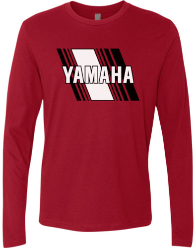 Licensed Yamaha Heritage Diagonal Mens Long Sleeve Shirt