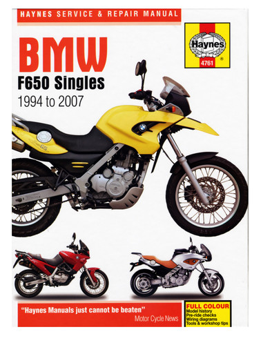 Haynes Repair/Service Manual '94-07 BMW F650 Singles (M4761)
