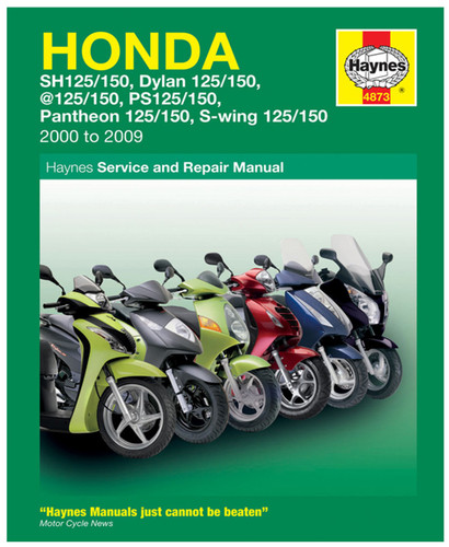 Haynes Repair/Service Manual '00-09 Honda SH125/150, Dylan 125/150 (M4873)