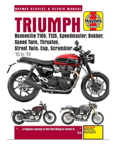 Haynes Repair/Service Manual '16-19 Triumph Bonneville T100, T120 (M6401)