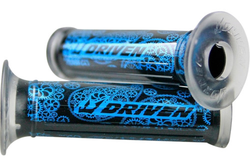 Driven Bandana Blue Twist Throttle 7/8" Handlebar Grips (D335 BL)
