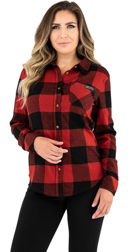 FXR Timber Womens Button Up Long Sleeve Flannel Shirt