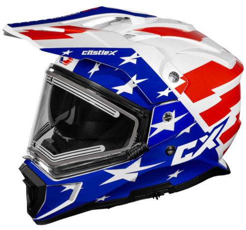 Castle X CX200 Liberty D/S Snow Helmet w/Heated Electric Shield
