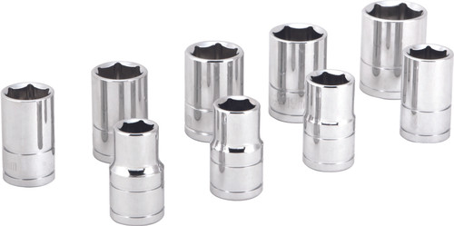 Performance Tool 1/2" Metric 6 Point Shallow Socket Set (W32202)