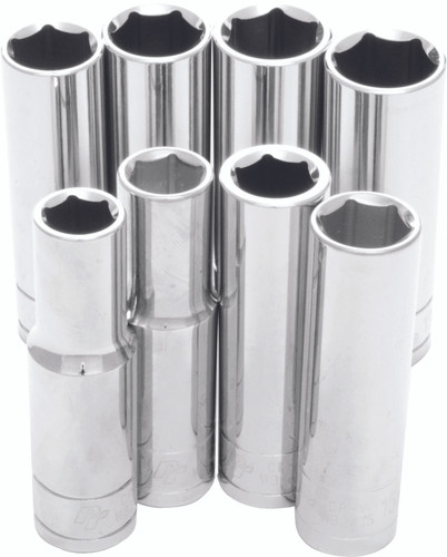 Performance Tool 1/2" Metric 6 Point Deep Socket Set (W32400)