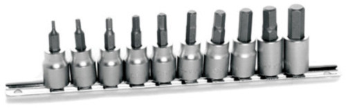 Performance Tool 10pc Metric Hex Bit Socket Set (W1388)