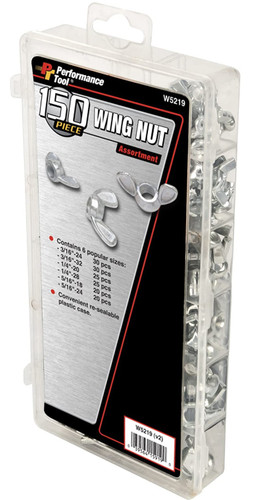 Performance Tool 150pc Assorted Wing Nut Kit (W5219)