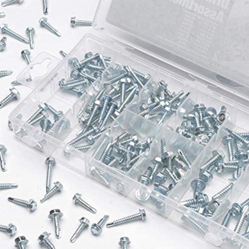 Performance Tool 200pc Hex Head Self Drill Screw Assortment (W5220)