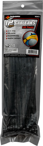 Performance Tool 100pc 12" Cable Ties (W2912)