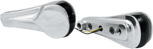 Alloy Art LED Front Turn Signals | Smoke Lens | Finned | Chrome (RGFS2-1)