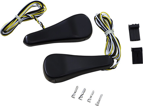 Alloy Art Smooth Black LED Front Turn Signals (RGFS1-2)