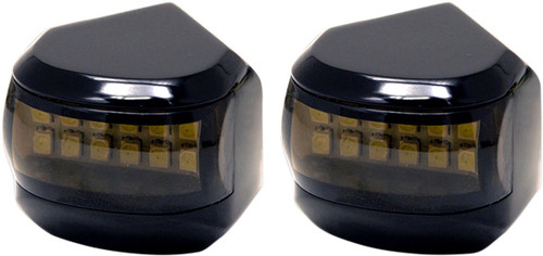 Alloy Art Black LED Driving/Turn Signal Lights w/Smoke Lens (MRL-4B)