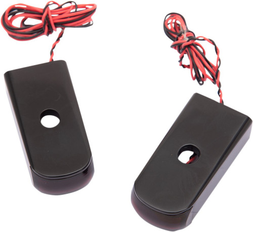 Alloy Art Black Fender LED Strut Lights w/Red Lens (SSL-SB-3B)
