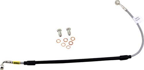 GBrakes Braided Stainless Steel Rear Brake Line (FK003D742R)