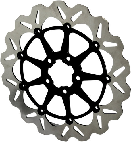 Galfer 12.5" Oversize Black Floating Wave Front Brake Rotor (DF680CWS-B)