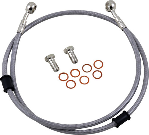 GBrakes Braided Stainless Steel Front Brake Line (FK003D614-1)