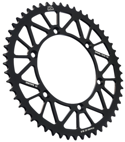 JT Racelite Aluminum Black Rear Sprocket 52 Tooth (JTA460.52BLK)
