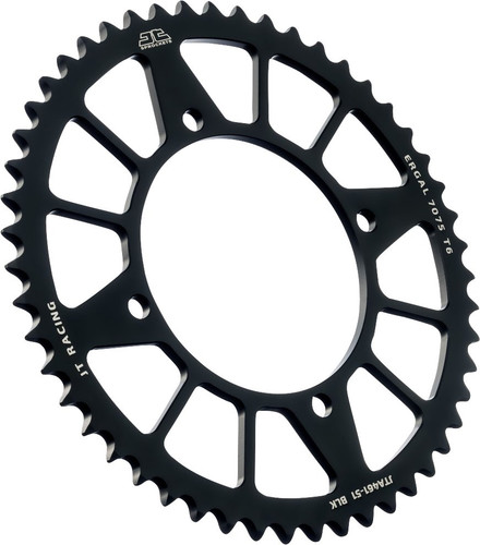 JT Rear Sprocket | Racelite Aluminum | Black | 420 | 51 Tooth (JTA461.51BLK)